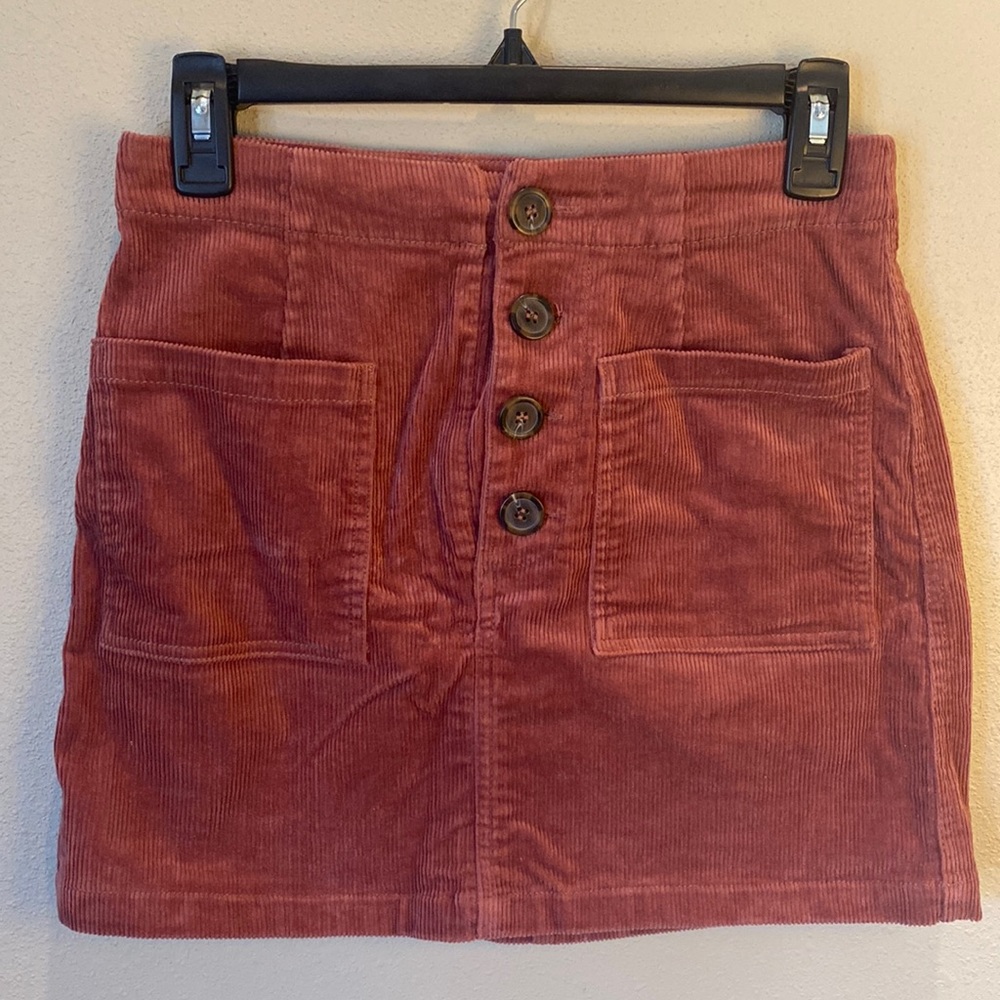 ❤️ Love Tree Mauve Corduroy Miniskirt :: Small